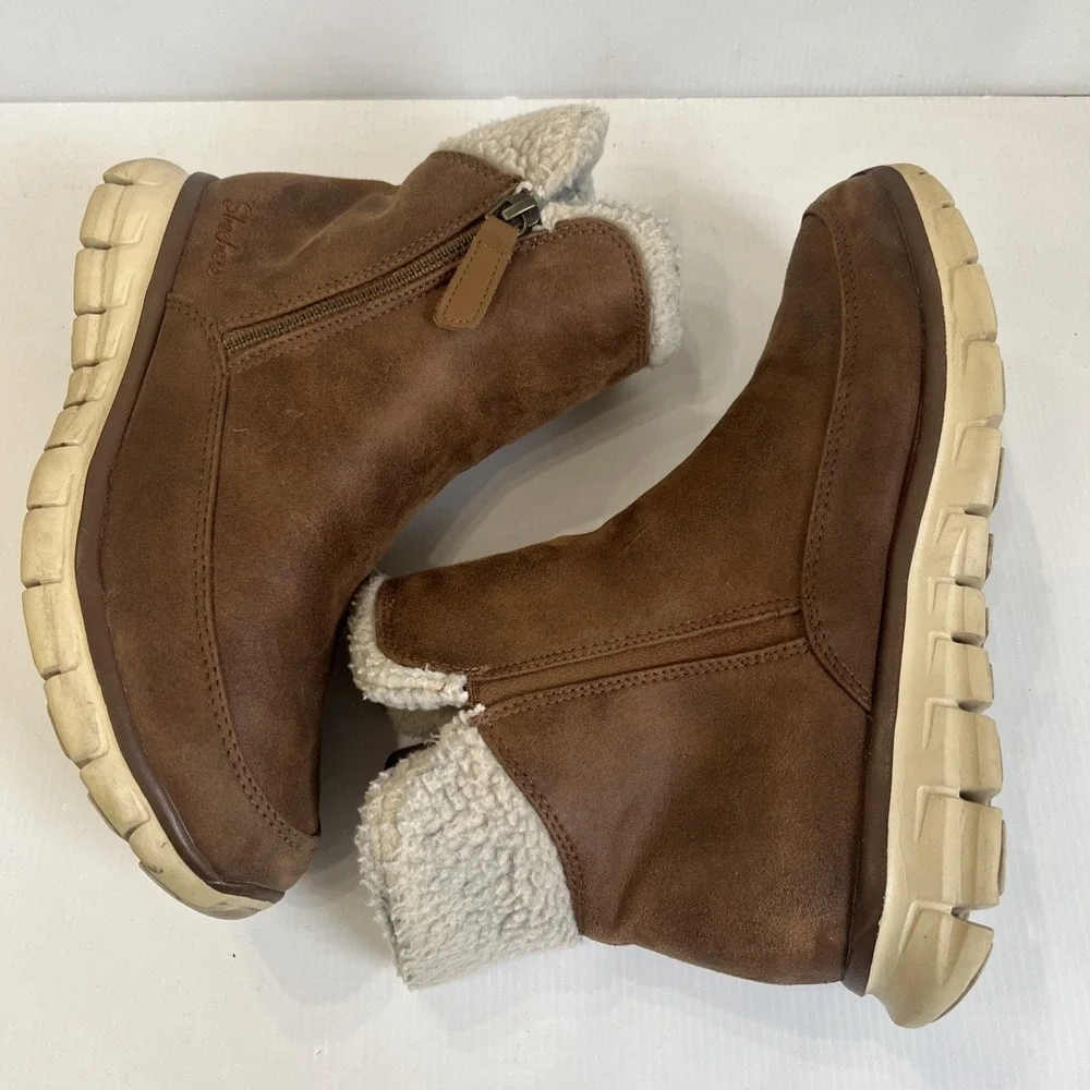 Skechers Women's Synergy-Collab Winter Boots 44779 Chestnut Size 8